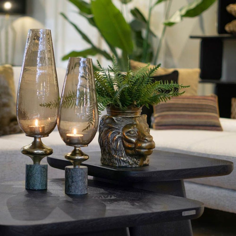 Coffee tables - Black Mango Wood Side Table - COLMORE