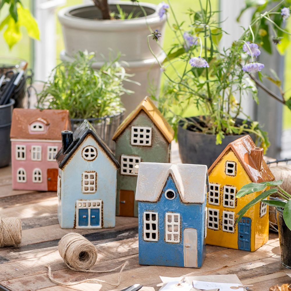 Decorative objects - Nyhavn ceramic tealight house - IB LAURSEN
