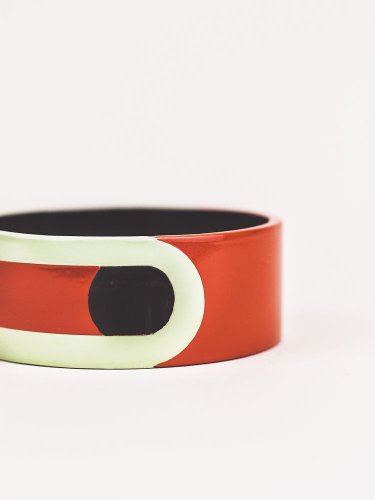 Bijoux - Bracelet Thésée en corne et laque bicolore - L INDOCHINEUR X RIVÊT