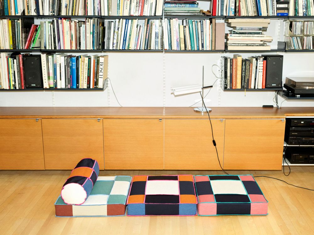 Fabric cushions - Floor Pouf made of Discarded Textile - JUSLIN MAUNULA