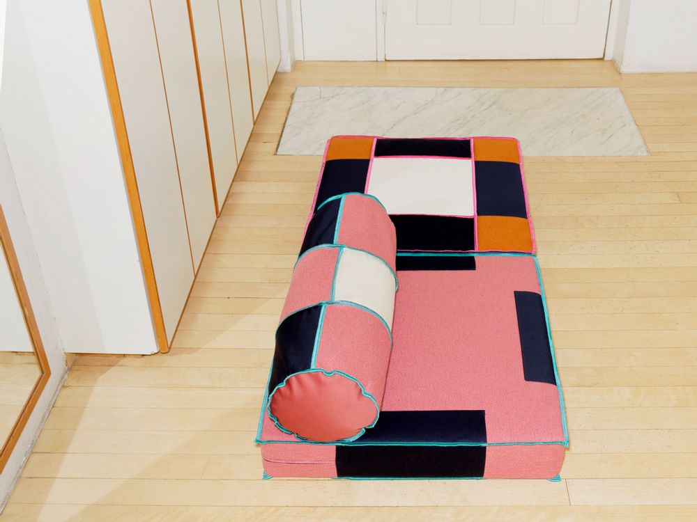 Fabric cushions - Floor Pouf made of Discarded Textile - JUSLIN MAUNULA