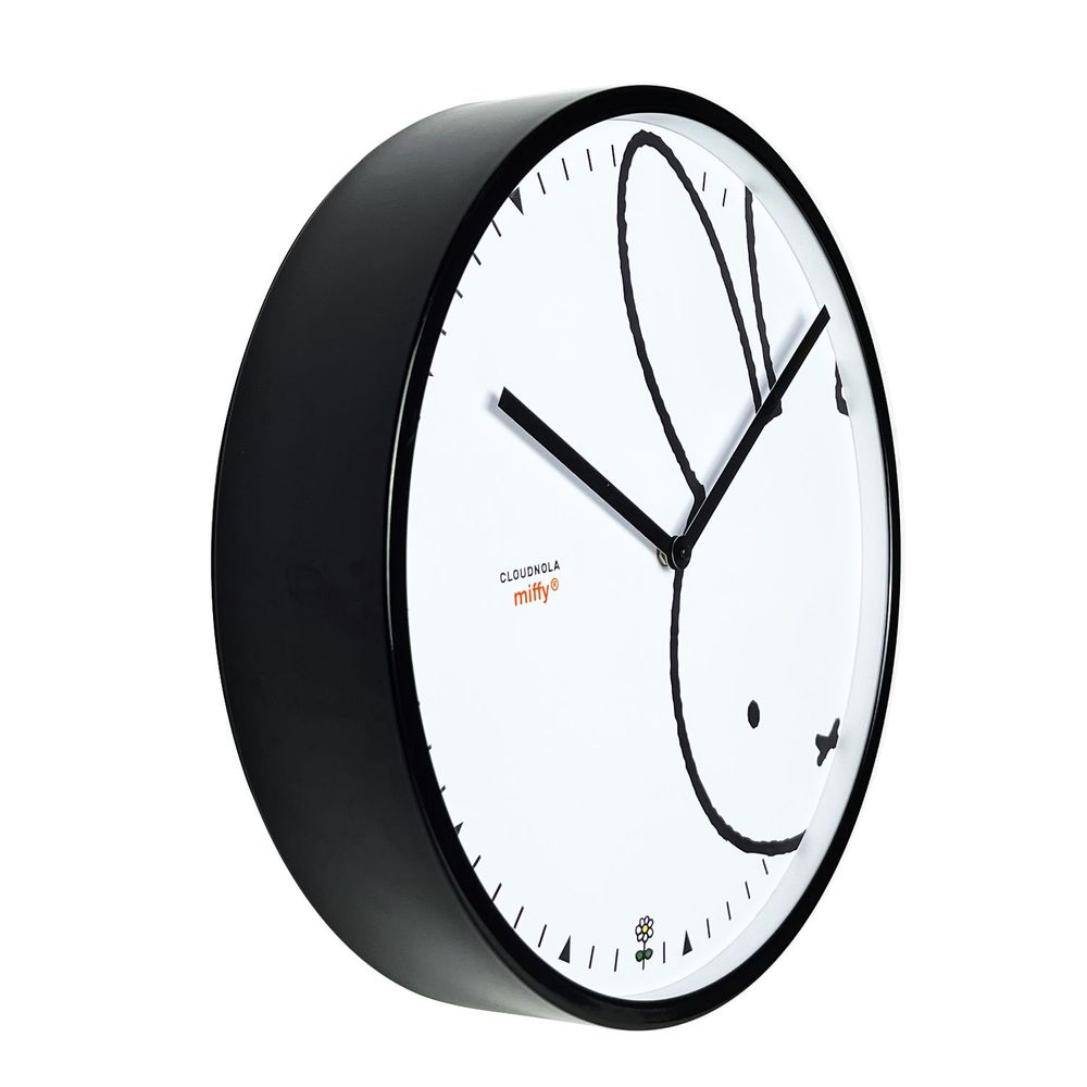 Horloges - Horloge Murale Miffy Peek a Boo Black XL, - CLOUDNOLA