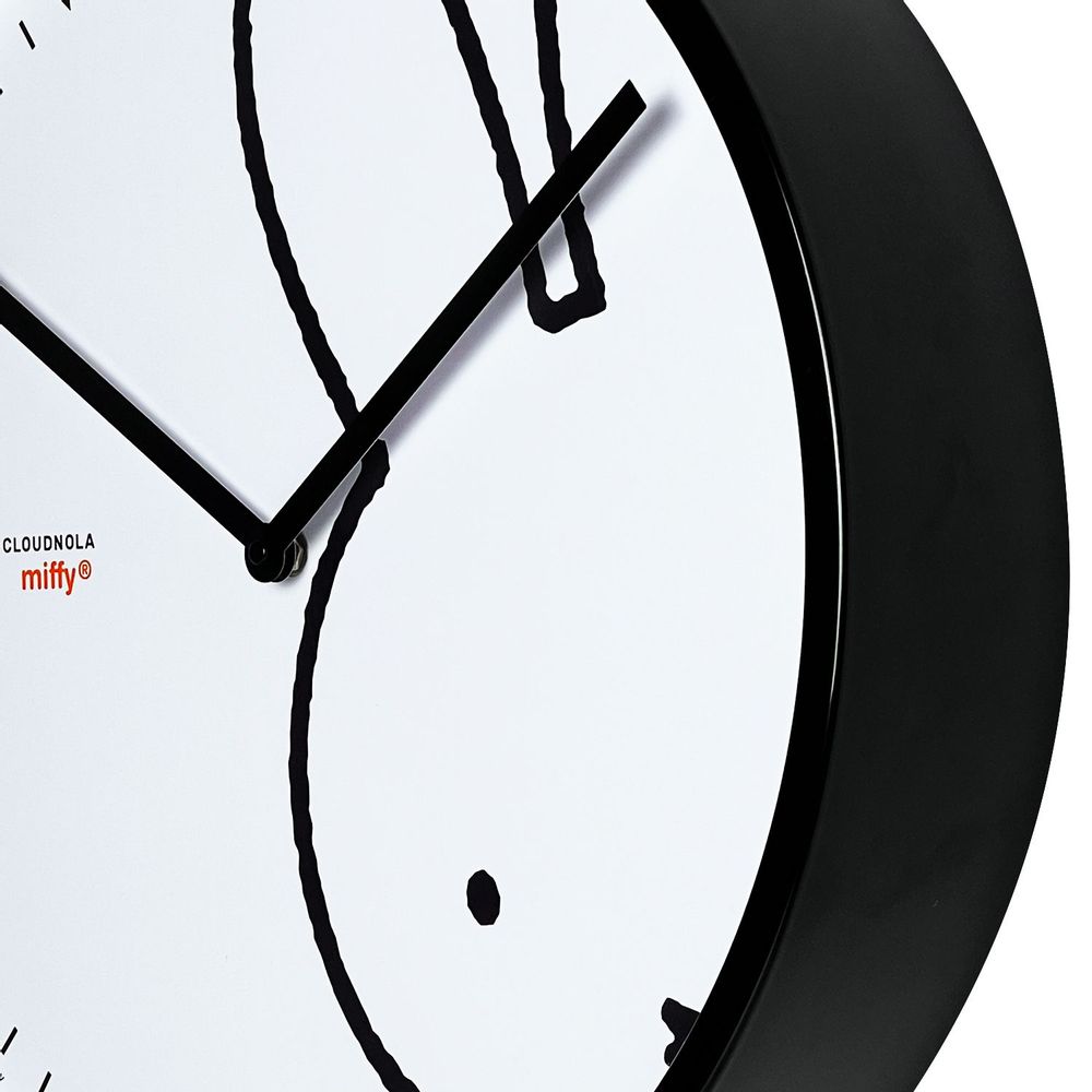 Horloges - Horloge Murale Miffy Peek a Boo Black XL, - CLOUDNOLA