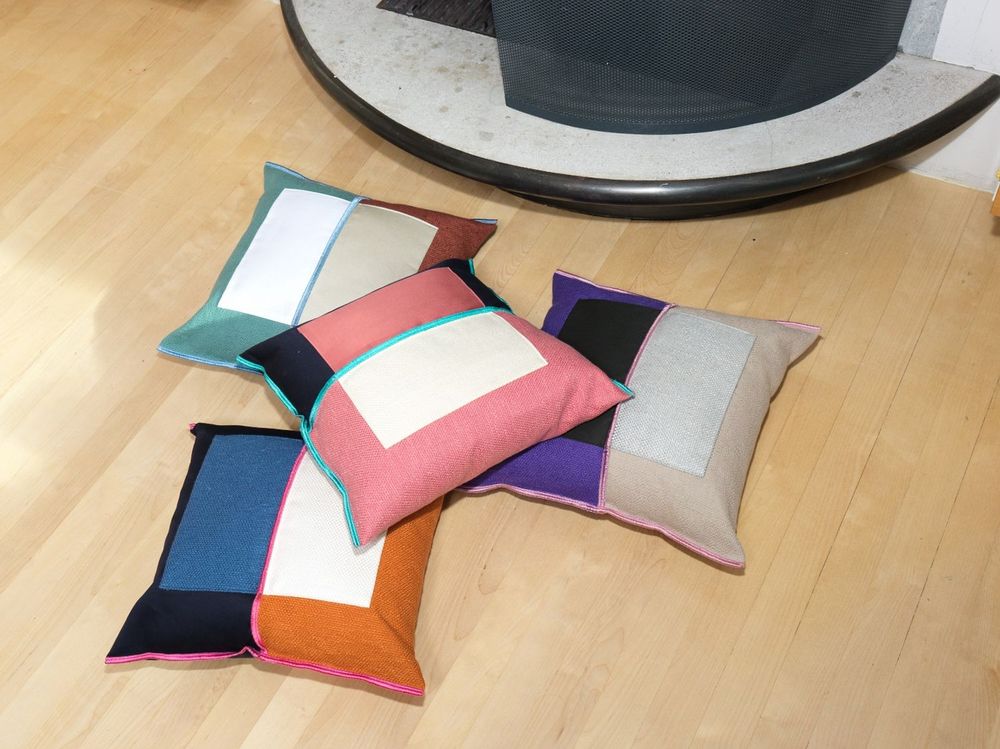 Fabric cushions - Cushion made of Discarded Textiles - JUSLIN MAUNULA
