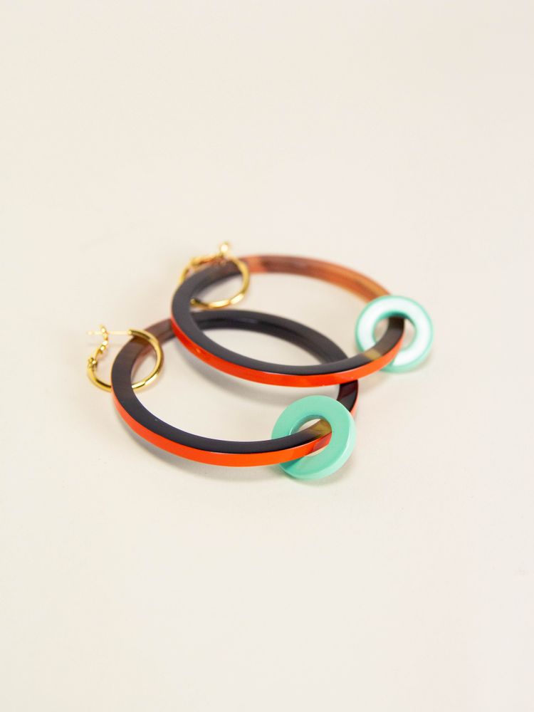 Jewelry - Large and small lacquered hoop earrings - L INDOCHINEUR X RIVÊT