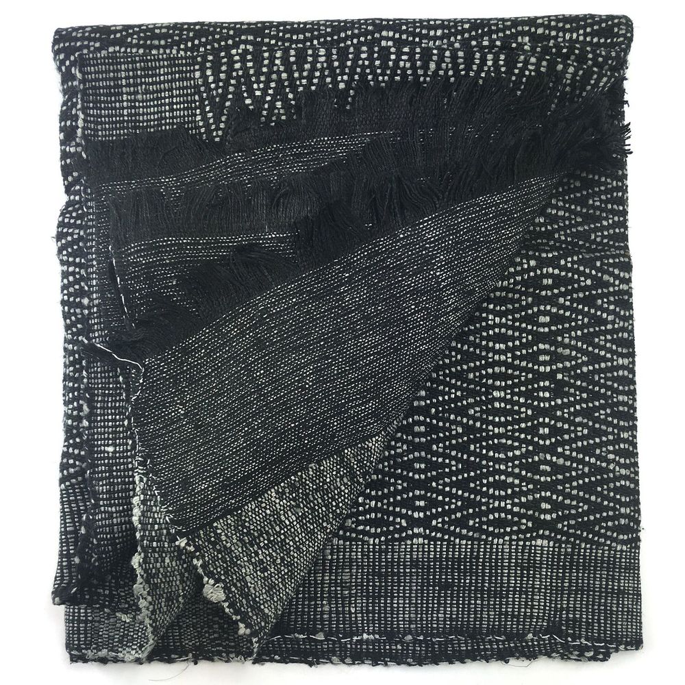 Foulards et écharpes - ETOLE EN SOIE ERI "ESHANI" BLEU ARGENT - KARAWAN AUTHENTIC