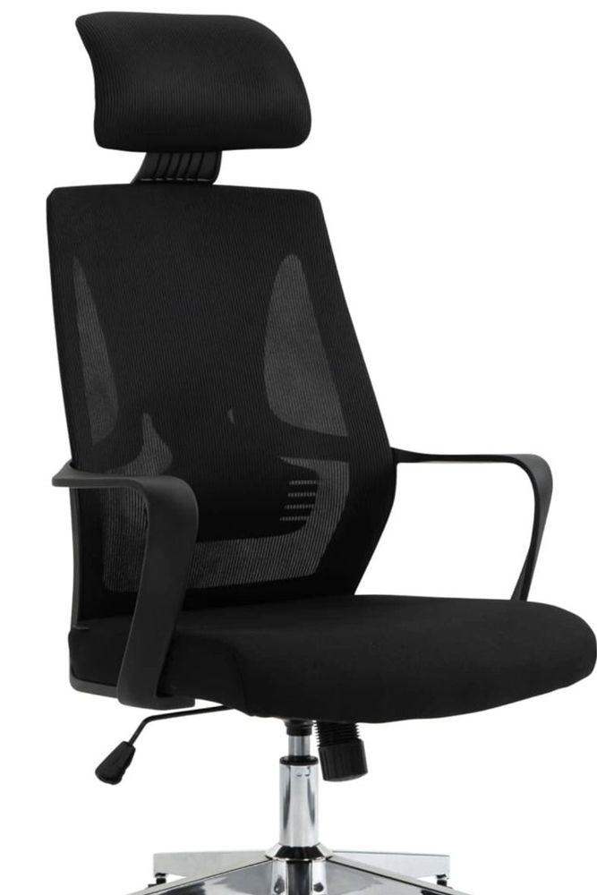 Fauteuils - Chaise de bureau Kanab - tissu et velours - cadre acier chromé - VIBORR