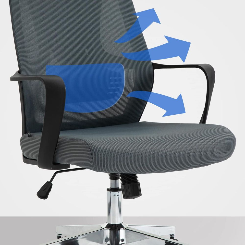 Fauteuils - Chaise de bureau Kanab - tissu et velours - cadre acier chromé - VIBORR