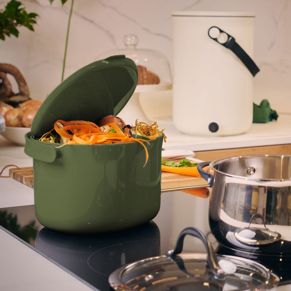 Cadeaux - Poubelle de cuisine - ORGANKO DAILY (olive) - PLASTIKA SKAZA - EXCEEDING EXPECTATIONS