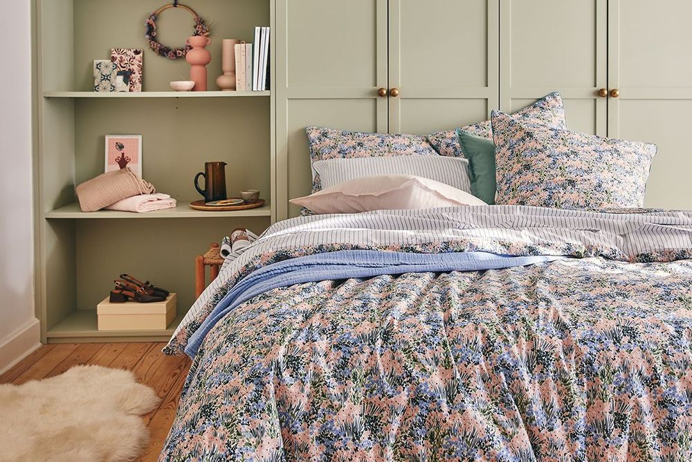 Bed linens - Bosquet - Printed Cotton Percale Bedding Set - ESSIX