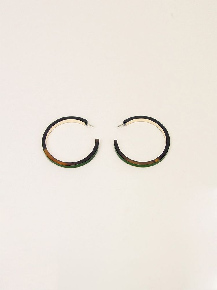 Jewelry - Large lacquered hoop earrings with hoof pastille - L INDOCHINEUR X RIVÊT