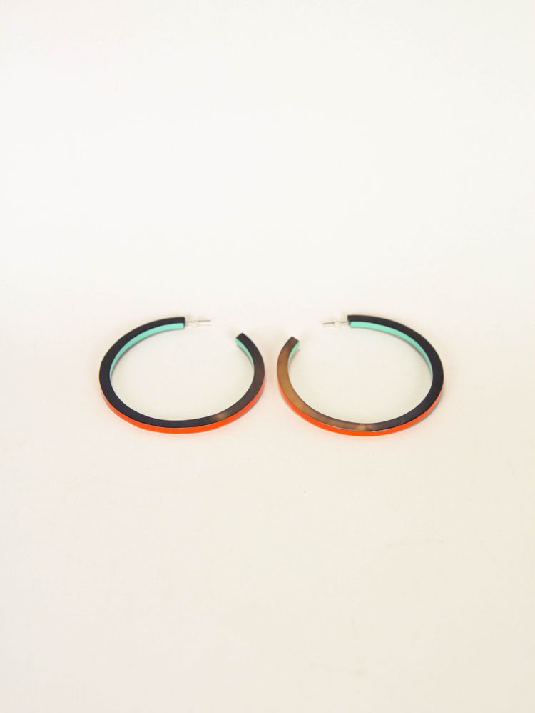 Jewelry - Large lacquered hoop earrings with hoof pastille - L INDOCHINEUR X RIVÊT