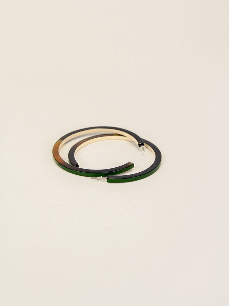 Jewelry - Large lacquered hoop earrings with hoof pastille - L INDOCHINEUR X RIVÊT