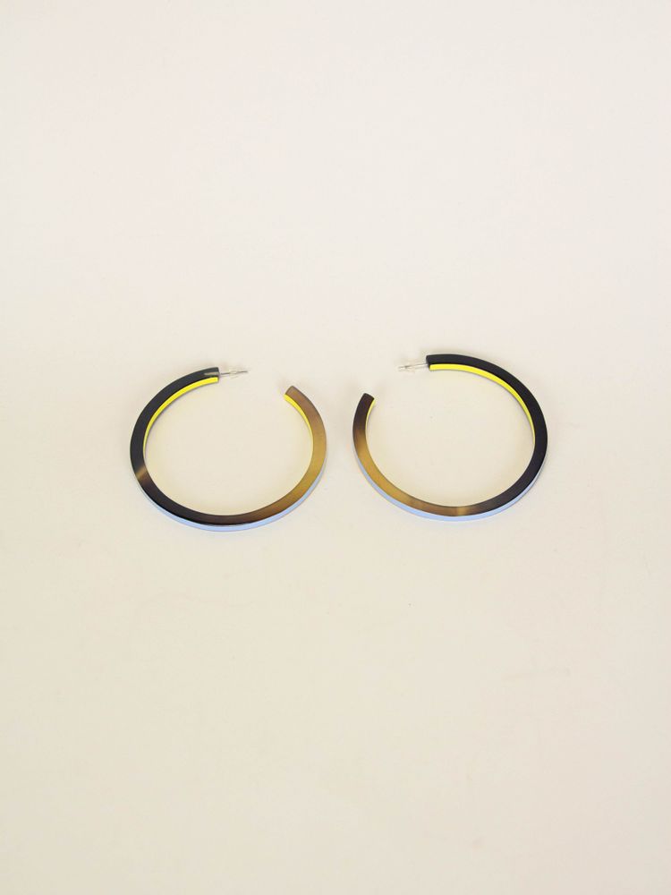 Jewelry - Large lacquered hoop earrings with hoof pastille - L INDOCHINEUR X RIVÊT