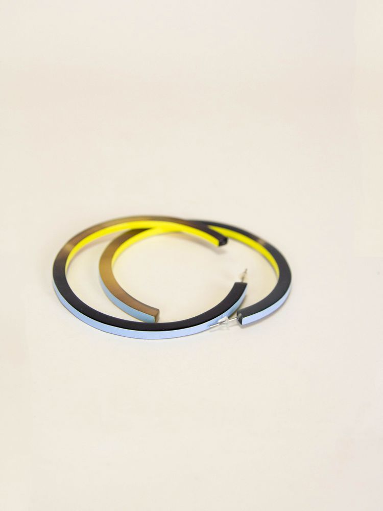 Jewelry - Large lacquered hoop earrings with hoof pastille - L INDOCHINEUR X RIVÊT