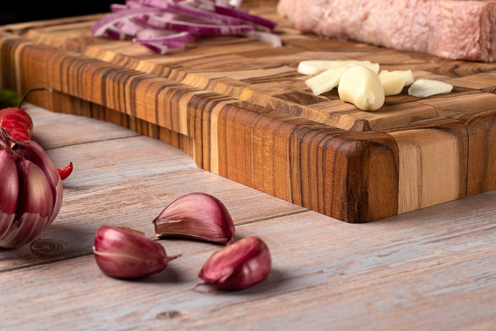 Kitchen utensils - End Grain Teak cutting board - STOLF