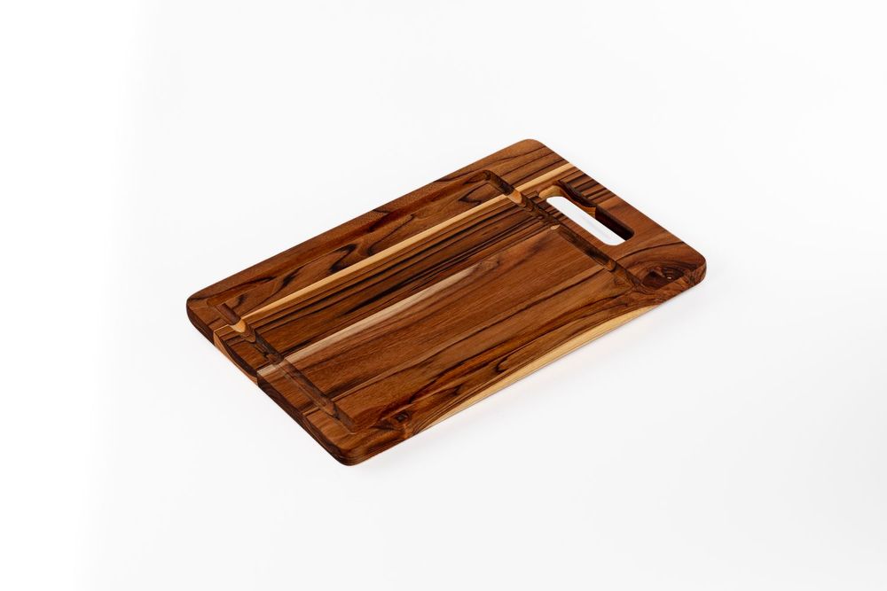 Kitchen utensils - Teak cutting board with handles - STOLF