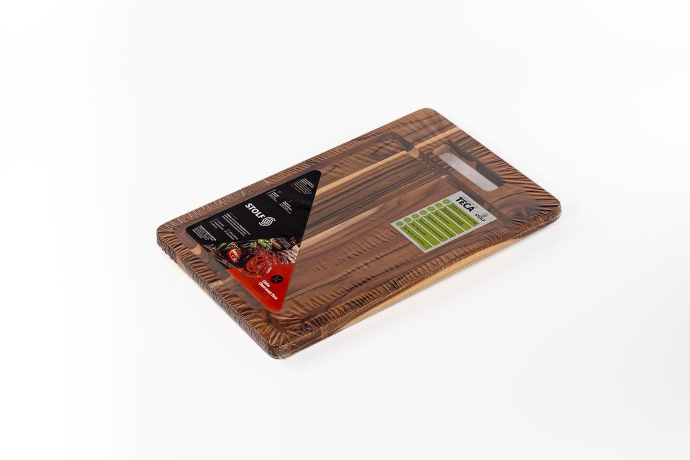 Kitchen utensils - Teak cutting board with handles - STOLF