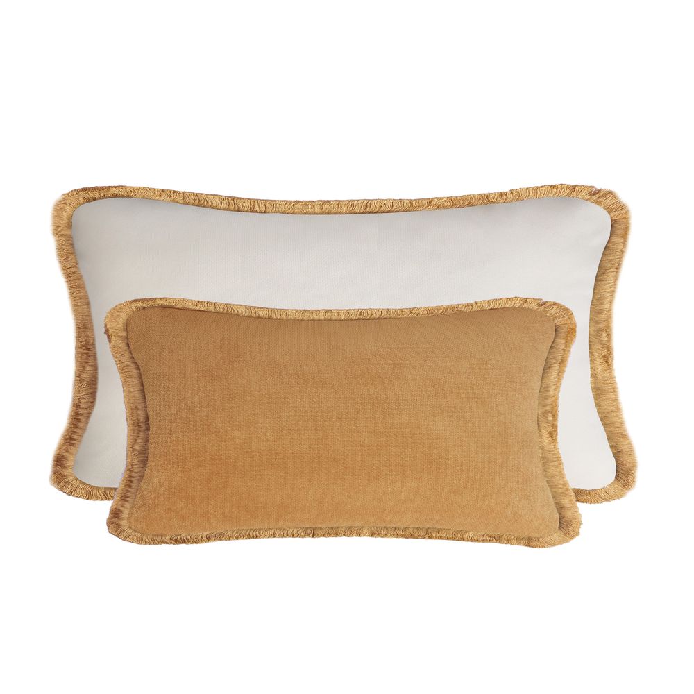 Coussins - Collection Lit - Oreillers Couple Happy Velours Avec Franges - LO DECOR