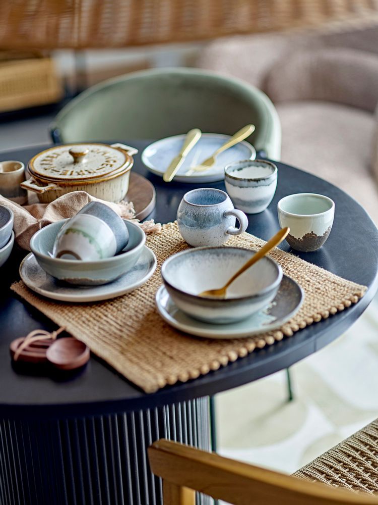 Mugs - Paula Cup, Grey, Stoneware - BLOOMINGVILLE