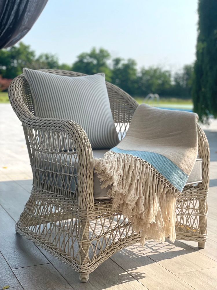 Plaids - Plaid en jacquard à franges longues - VILLA COMO