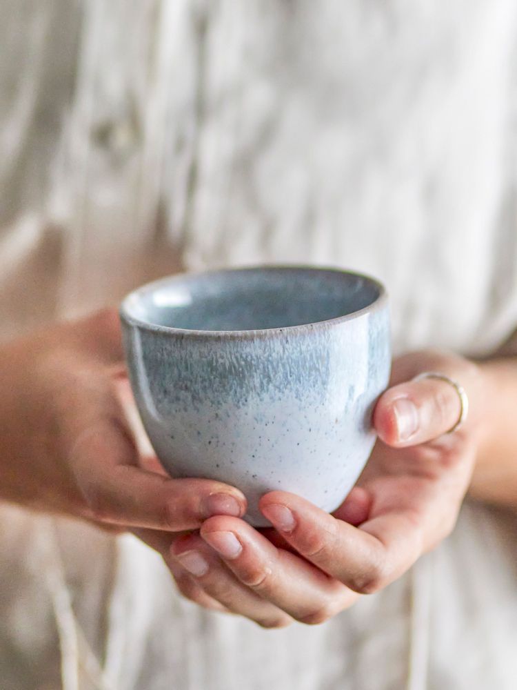 Mugs - Paula Cup, Blue, Stoneware - BLOOMINGVILLE