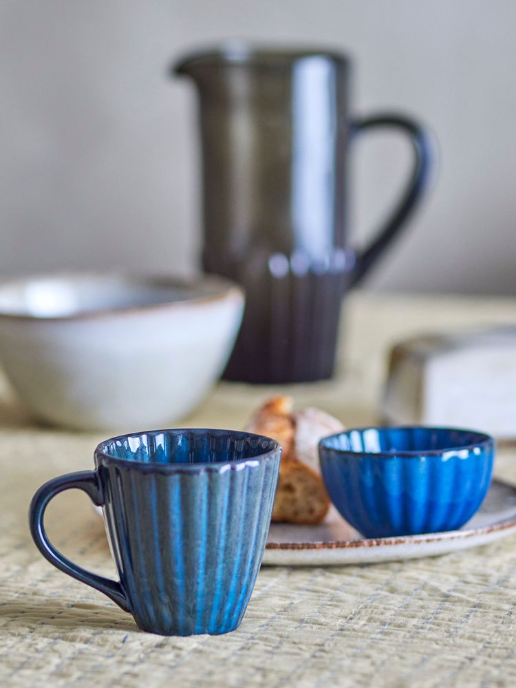 Tasses et mugs - Latina Mug, Blue, Grès - BLOOMINGVILLE