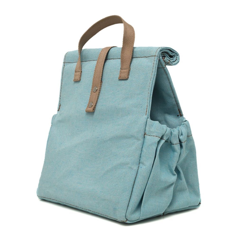 Gifts - Lunchbag Aqua with Beige Straps - THE LUNCHBAGS
