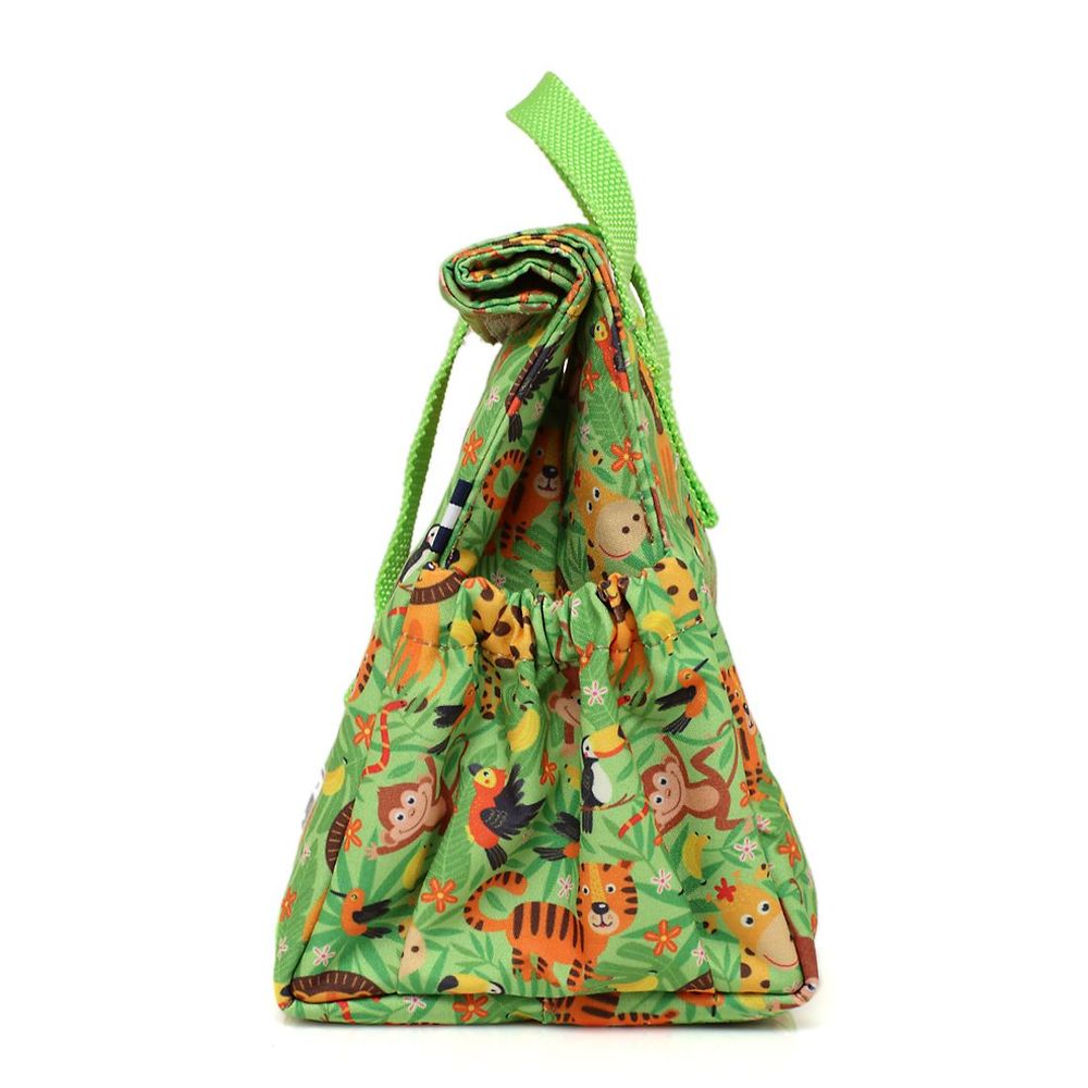 Children's mealtime - Lunchbag Jungle with Lime Strap - THE LUNCHBAGS