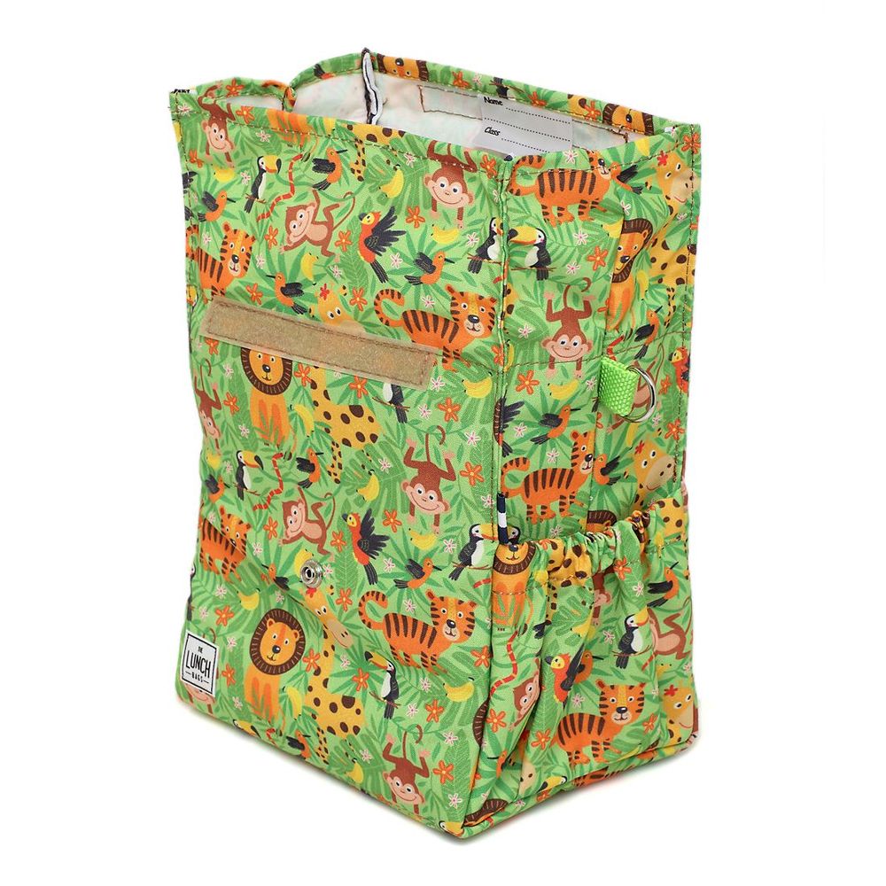 Children's mealtime - Lunchbag Jungle with Lime Strap - THE LUNCHBAGS