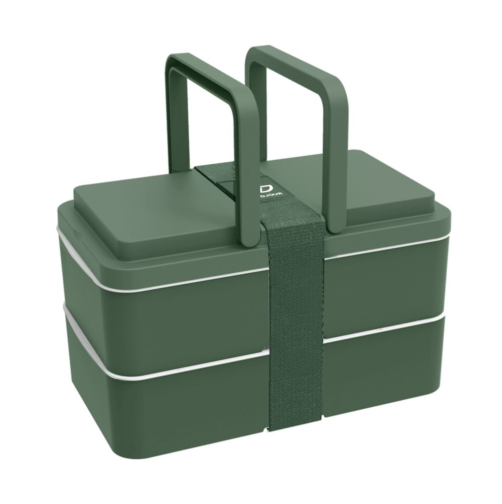 Kitchen utensils - LUNCH BOX WITH HANDLES 2 COMPARTMENTS- GOODJOUR - GOODJOUR
