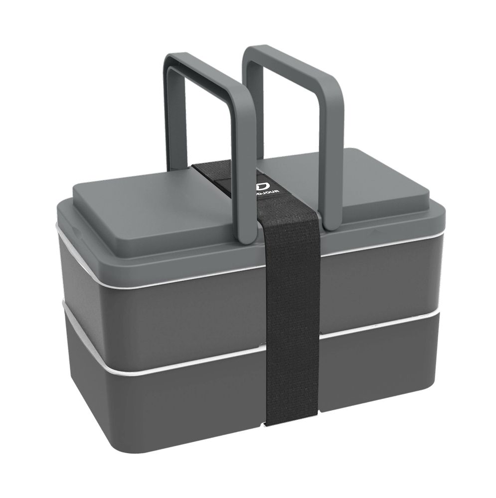 Kitchen utensils - LUNCH BOX WITH HANDLES 2 COMPARTMENTS- GOODJOUR - GOODJOUR