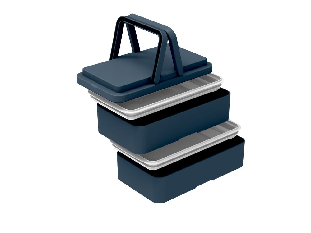Kitchen utensils - LUNCH BOX WITH HANDLES 2 COMPARTMENTS- GOODJOUR - GOODJOUR
