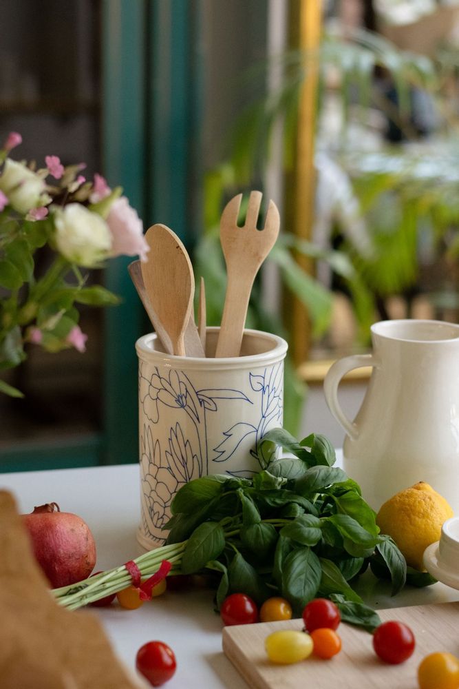 Kitchen utensils - Utensil holder - Rouen decor - DES RÊVES FAÏENCERIE