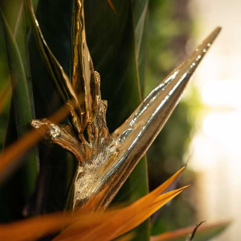 Sculptures, statuettes et miniatures - Stella 4 - Vase en marbre avec sculpture en laiton; Fleur élégante - MAEVE