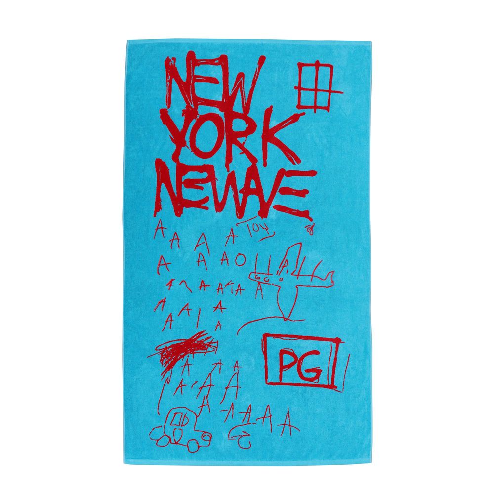 Objets design - Serviette de plage en jacquard New York New Wave Jean-Michel Basquiat - ROME PAYS OFF