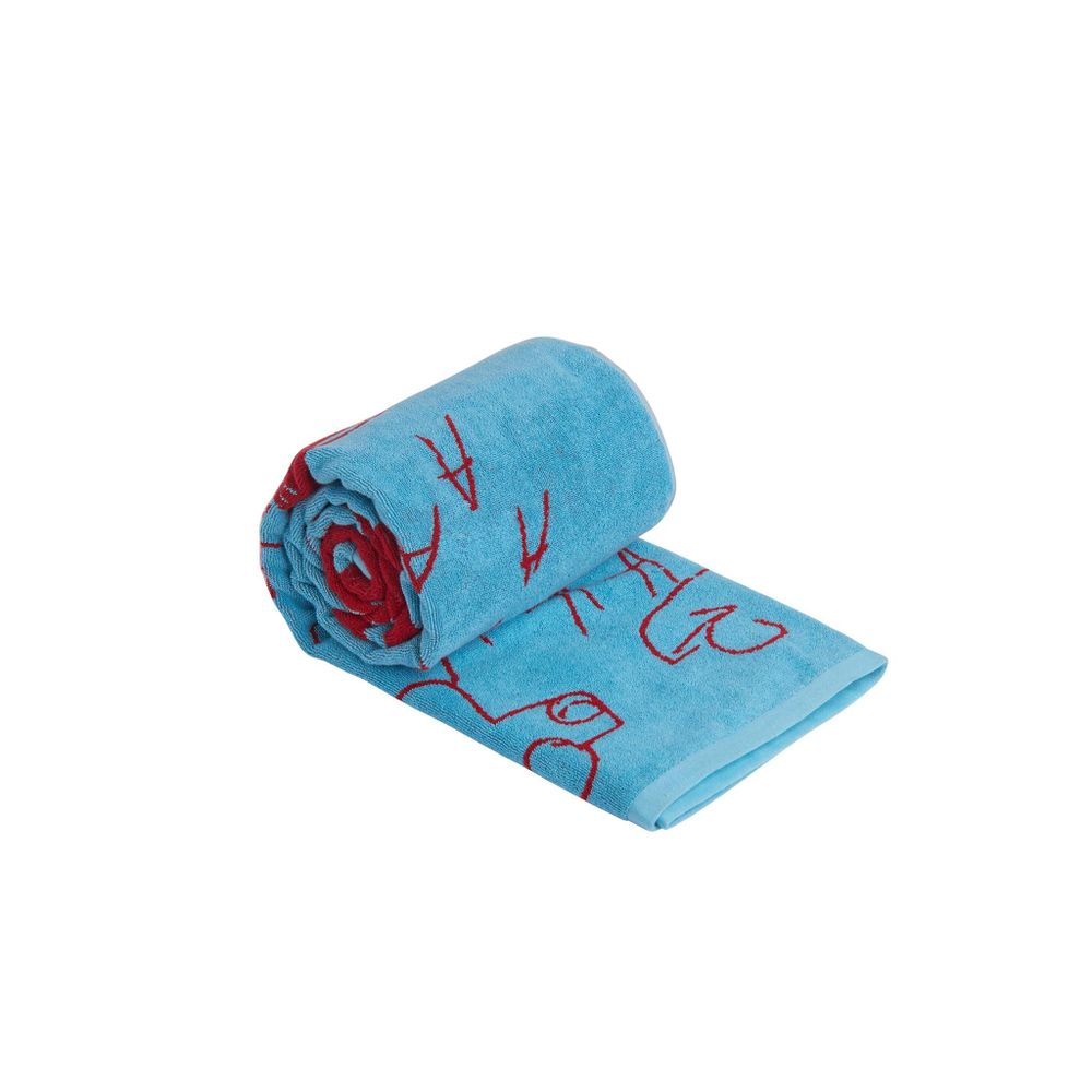 Objets design - Serviette de plage en jacquard New York New Wave Jean-Michel Basquiat - ROME PAYS OFF