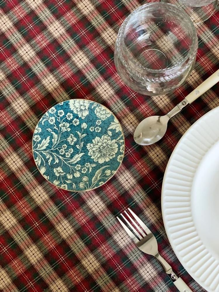 Formal plates - Dark Blue Flower Round Plate - CHITICRIS HANDMADE IN SPAIN