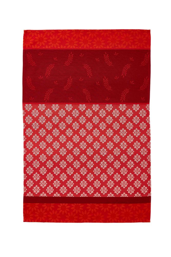 Linge d'office - Torchon en coton jacquard Bastide Rouge - COUCKE