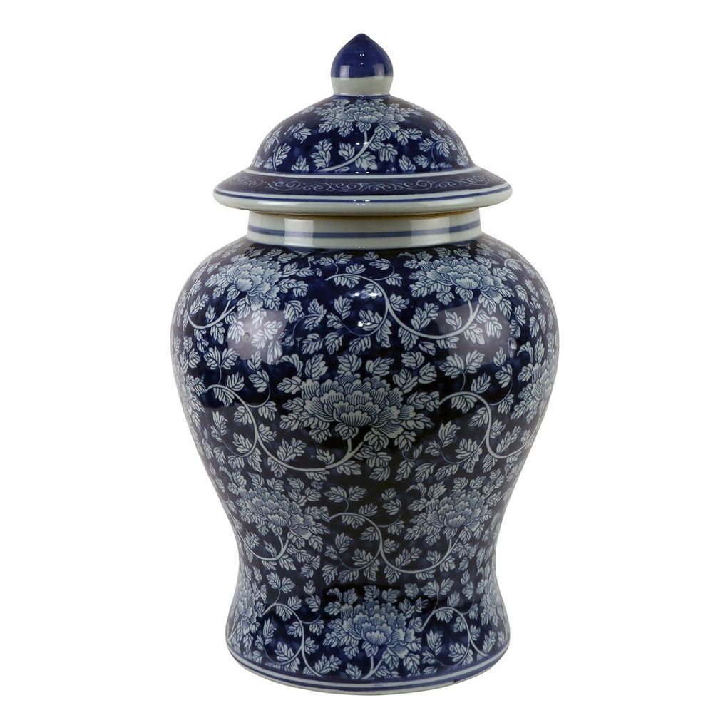 Objets de décoration - Jarre à temple bleue et blanche - G & C INTERIORS A/S