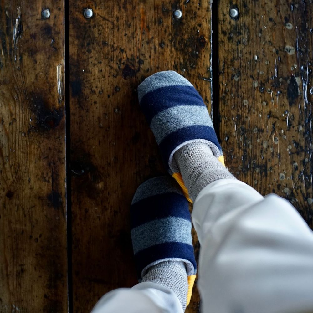 Chaussettes - Rayures en flanelle × Fourrure - MERIPPA