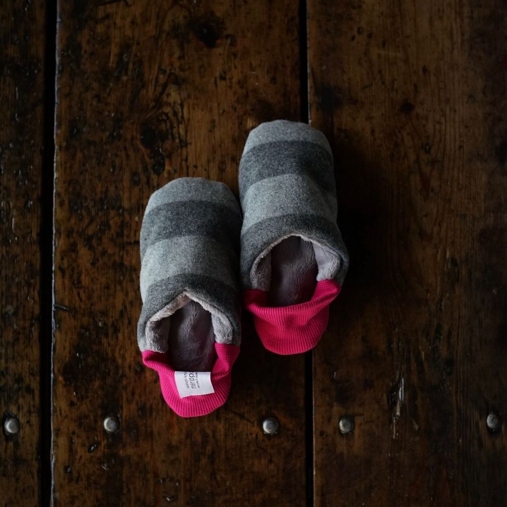 Chaussettes - Rayures en flanelle × Fourrure - MERIPPA