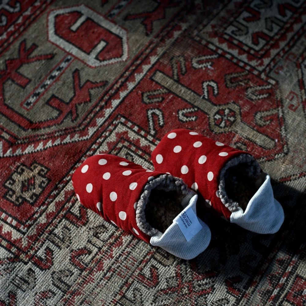 Homewear - Corduroy polka dots × Woolly boa - MERIPPA