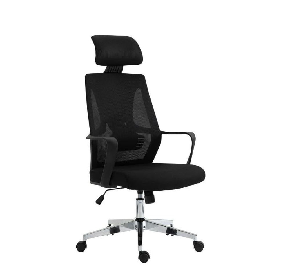 Fauteuils - Chaise de bureau Kanab - tissu et velours - cadre acier chromé - VIBORR