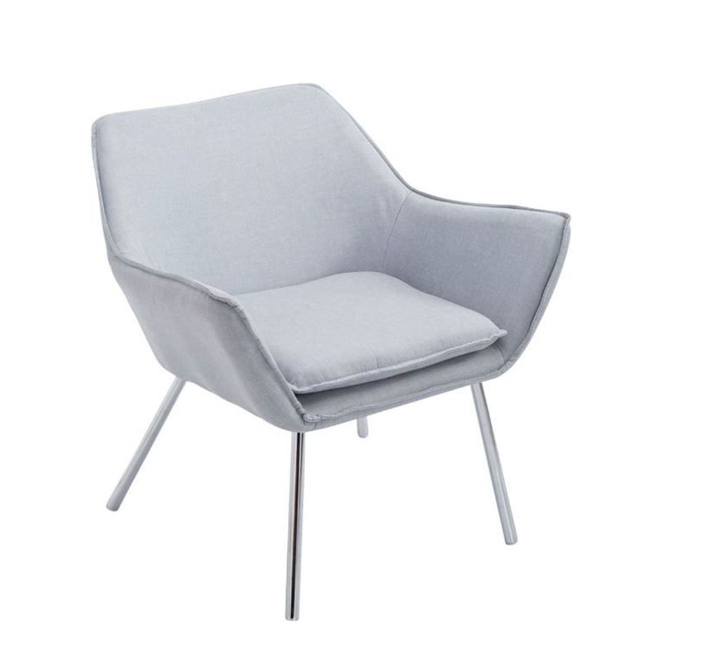 Assises pour bureau - Fauteuil Lounge Caracas Tissu - Gris - VIBORR