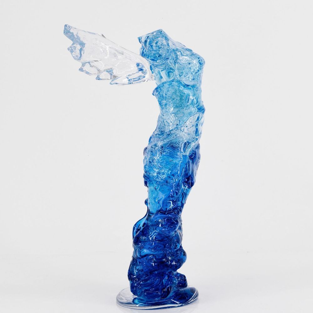 Art glass - Nike Murano glass sculpture - WAVE MURANO GLASS