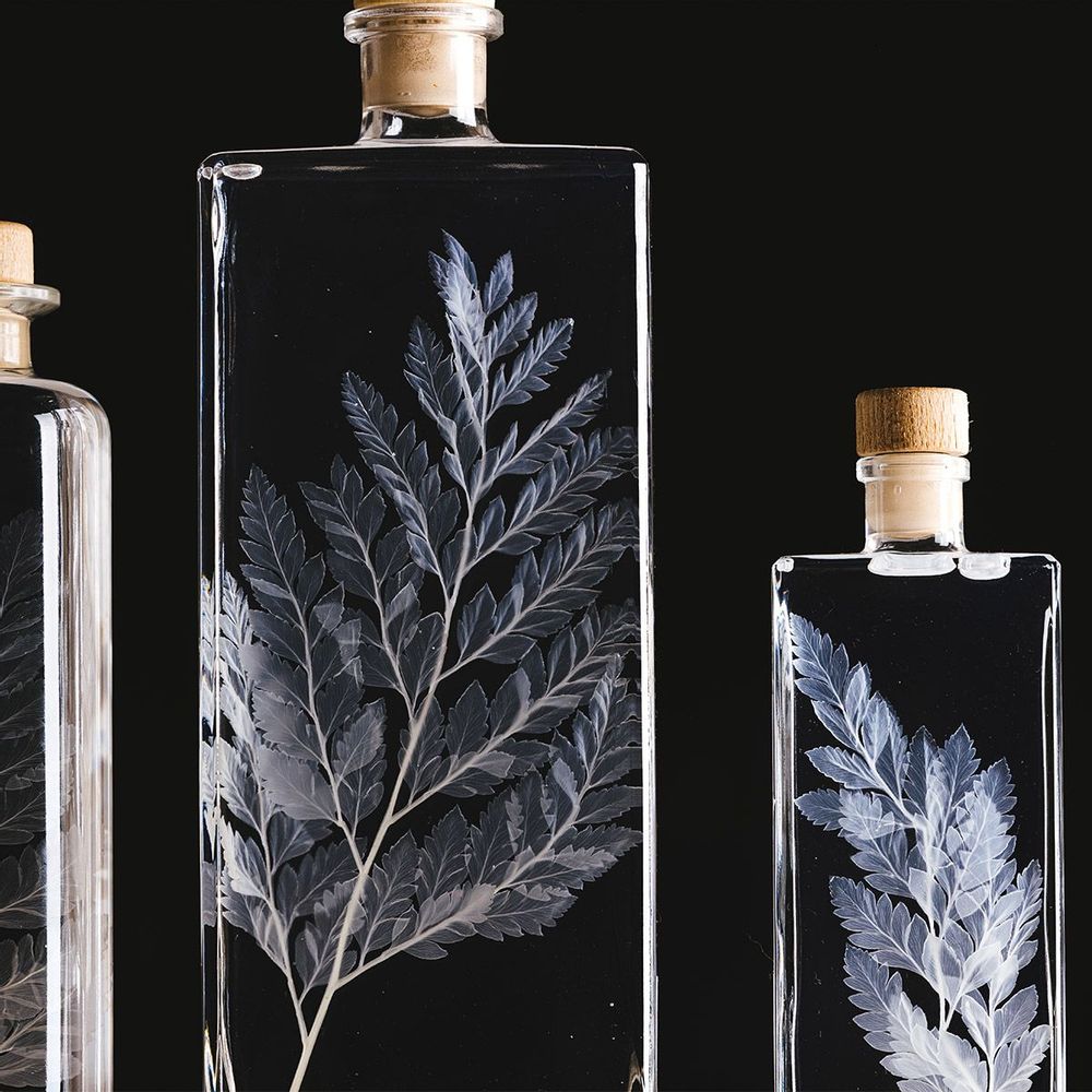 Decorative objects - L'Herbarium de Théophile — blue Hydrangea - Plant immersed in a bottle - THEOPHILE BERTHON