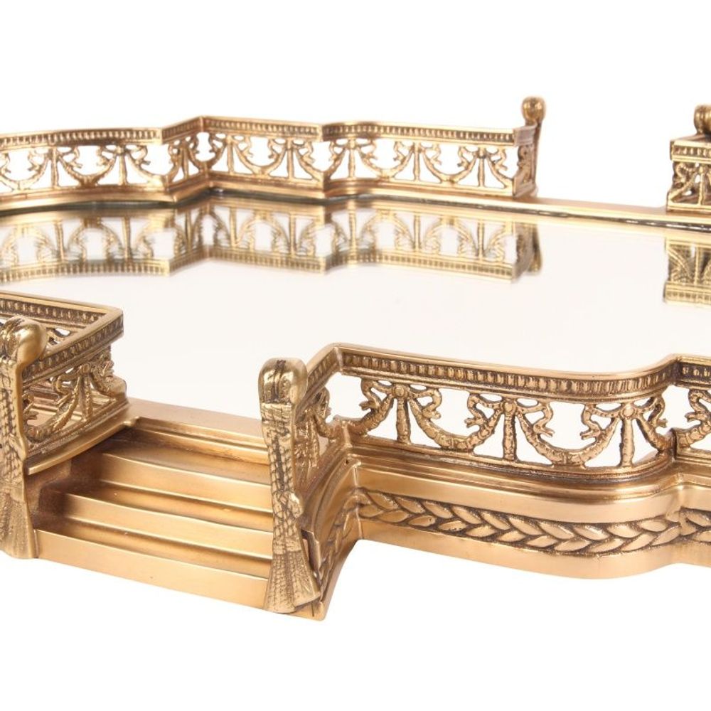 Decorative objects - Tray mirror brass 57 cm - BAROQUE COLLECTION - DUTCH STYLE