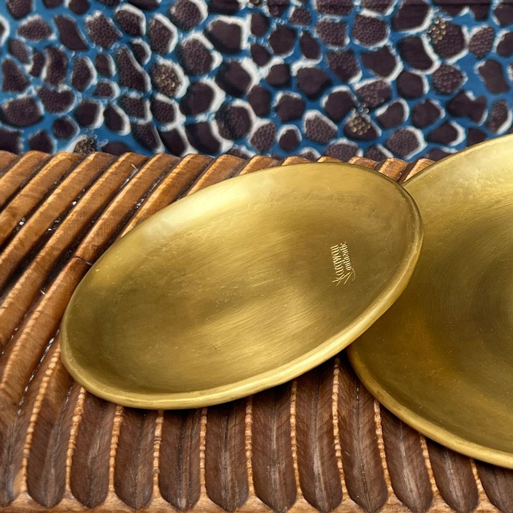 Objets de décoration - COUPELLE EN LAITON LISSE DORÉ 'MOON' - KARAWAN AUTHENTIC