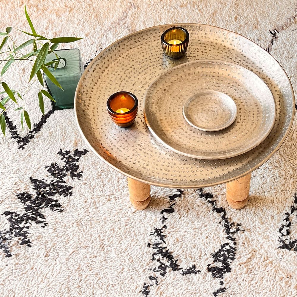 Objets de décoration - MINI COUPELLE EN LAITON ARGENTÉ MARTELÉ ET GRAVÉ 'PALMYR' - KARAWAN AUTHENTIC